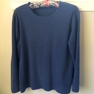 Blue longsleeved top. Size medium/large